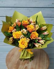 Букет цветов из:  Альстромерии и Розы в Воронежской