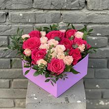 Цветочная композиция из Розы в коробке в Воронежской