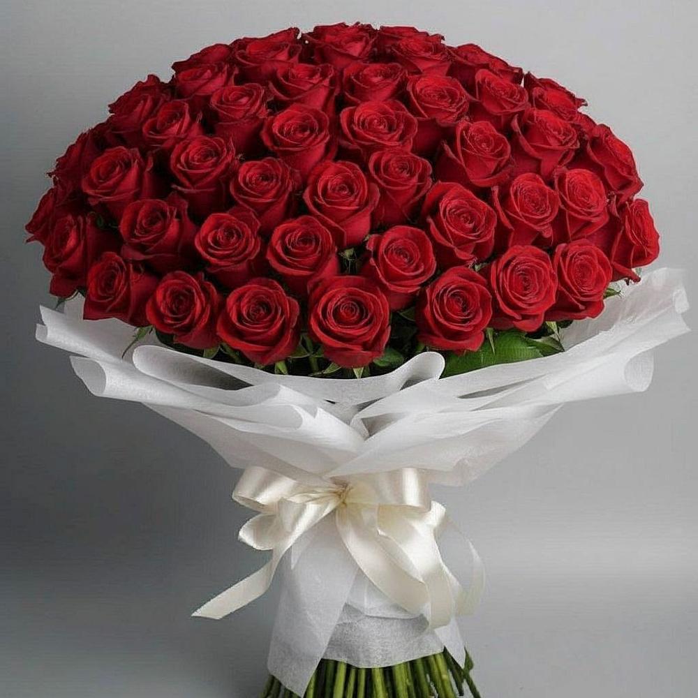 Букет 101 Красная роза Блэк Мэджик в Воронежской