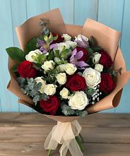 Букет цветов из:  Розы и Альстромерии в Воронежской