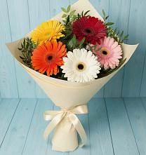 Букет цветов из:  Герберы в Воронежской