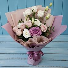 Букет цветов из:  Розы и Лизиантусы #REPLACE_PRED# Воронежской