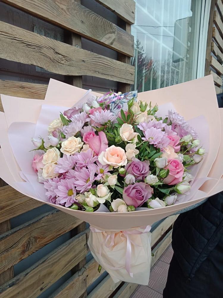 Букет цветов из: Розы и Хризантемы в Воронежской