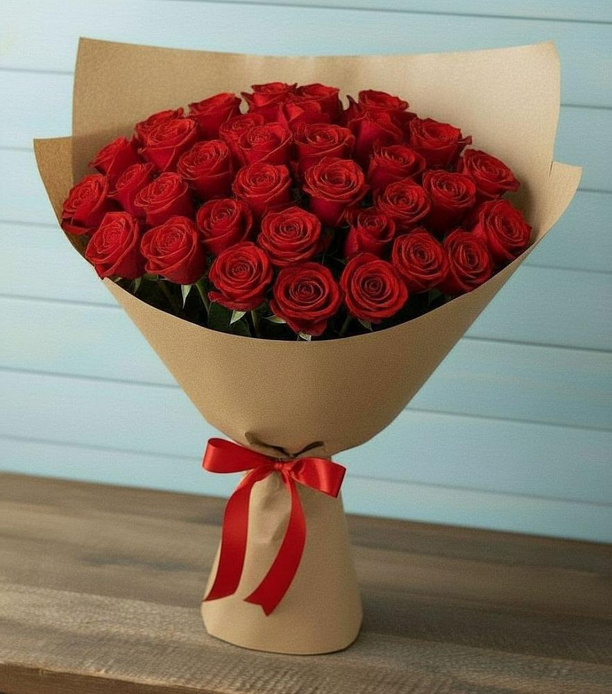 Букет Красные розы Милано в Воронежской