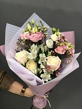 Букет цветов из:  Альстромерии, Розы и Лизиантусы #REPLACE_PRED# Воронежской