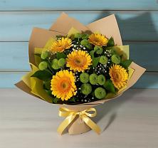 Букет цветов из:  Герберы и Хризантемы #REPLACE_PRED# Воронежской