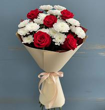 Букет цветов из:  Розы и Хризантемы #REPLACE_PRED# Воронежской