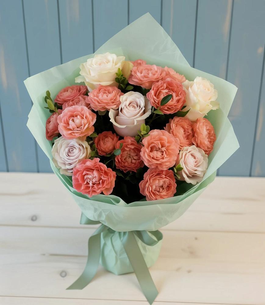 Букет цветов из: Розы в Воронежской