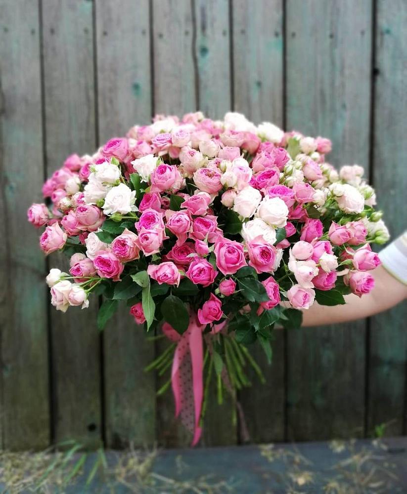 Букет Розовые кустовые розы Натали и Лав Лидия в Воронежской