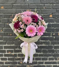 Букет цветов из:  Герберы и Хризантемы в Воронежской