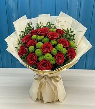Букет цветов из:  Розы и Хризантемы в Воронежской