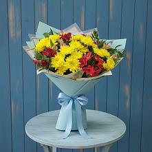 Букет цветов из:  Альстромерии и Хризантемы в Воронежской