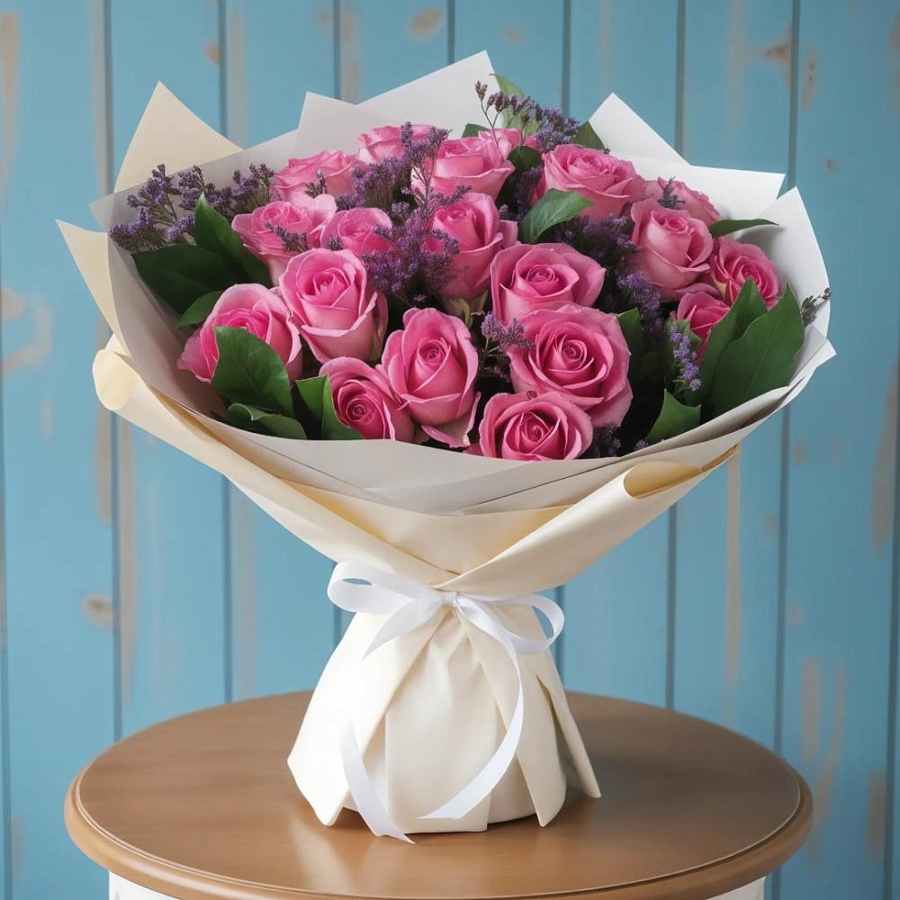 Букет цветов из: Розы в Воронежской