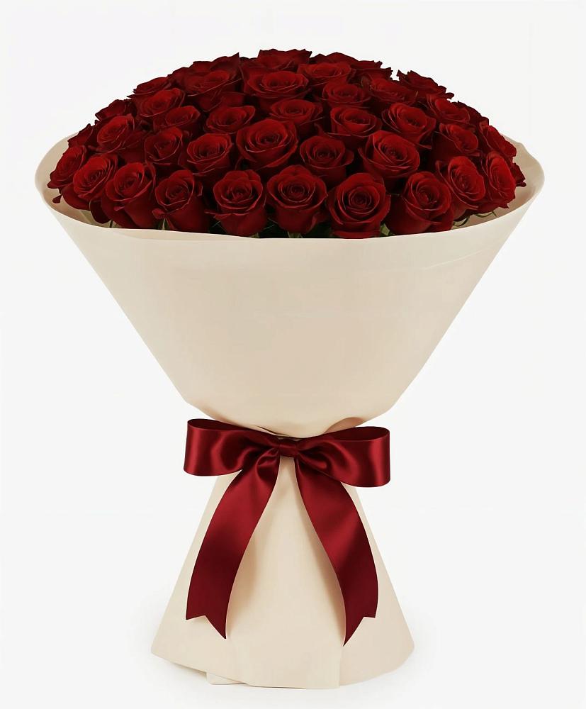 Букет 101 Бордовая роза Блэк Бакарра в Воронежской