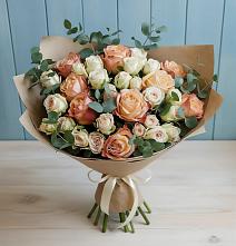 Букет цветов из:  Альстромерии и Розы в Воронежской