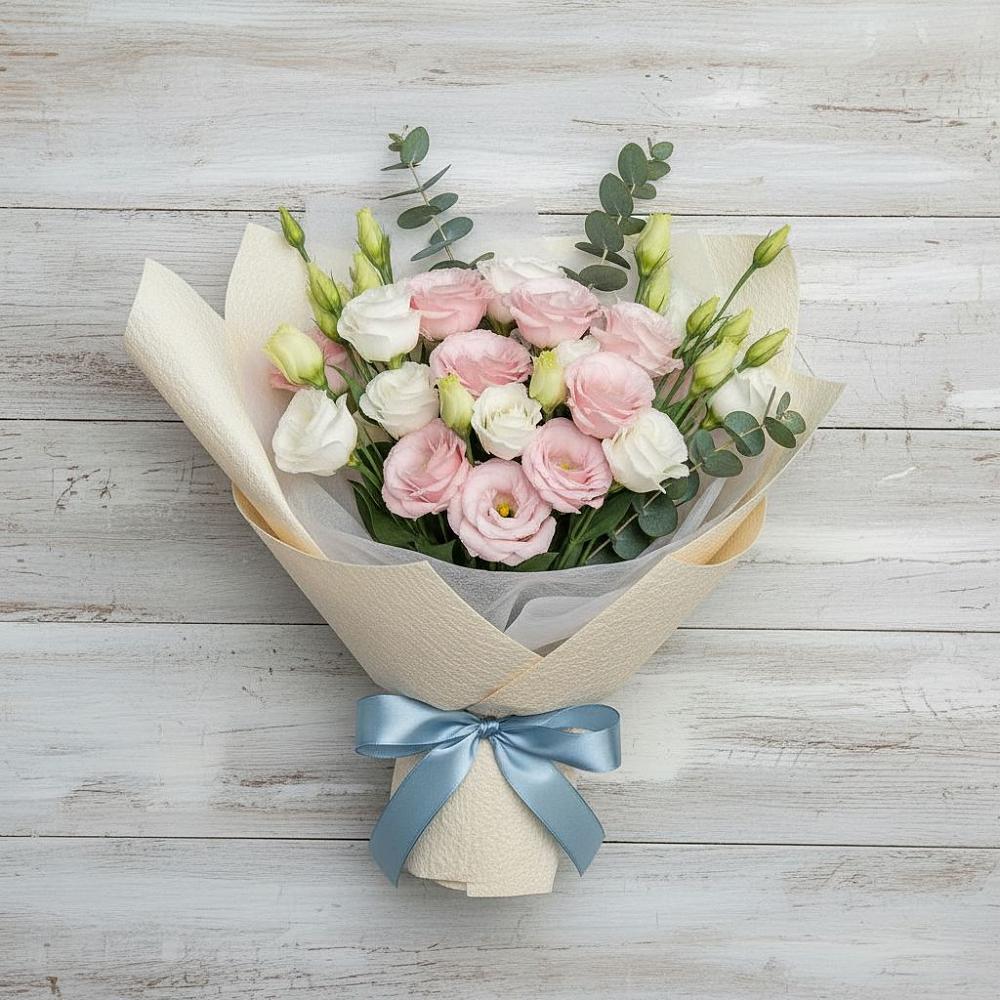 Букет цветов из: Лизиантусы в Воронежской